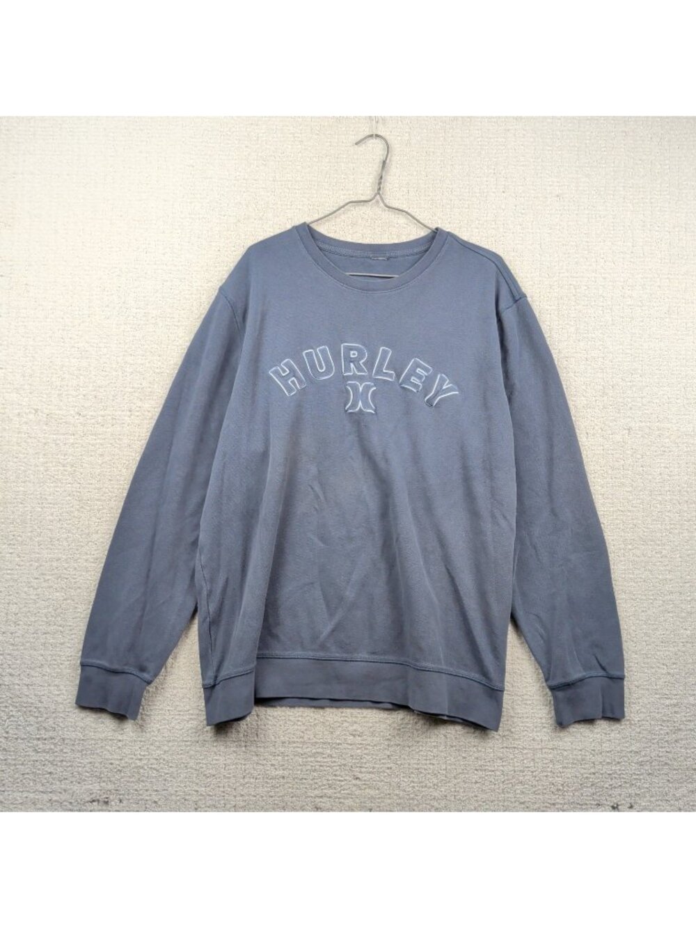 Y2K Hurley Long Sleeve Shirt Faded Blue XL Skate Surfer 2000's Grunge Alt Punk